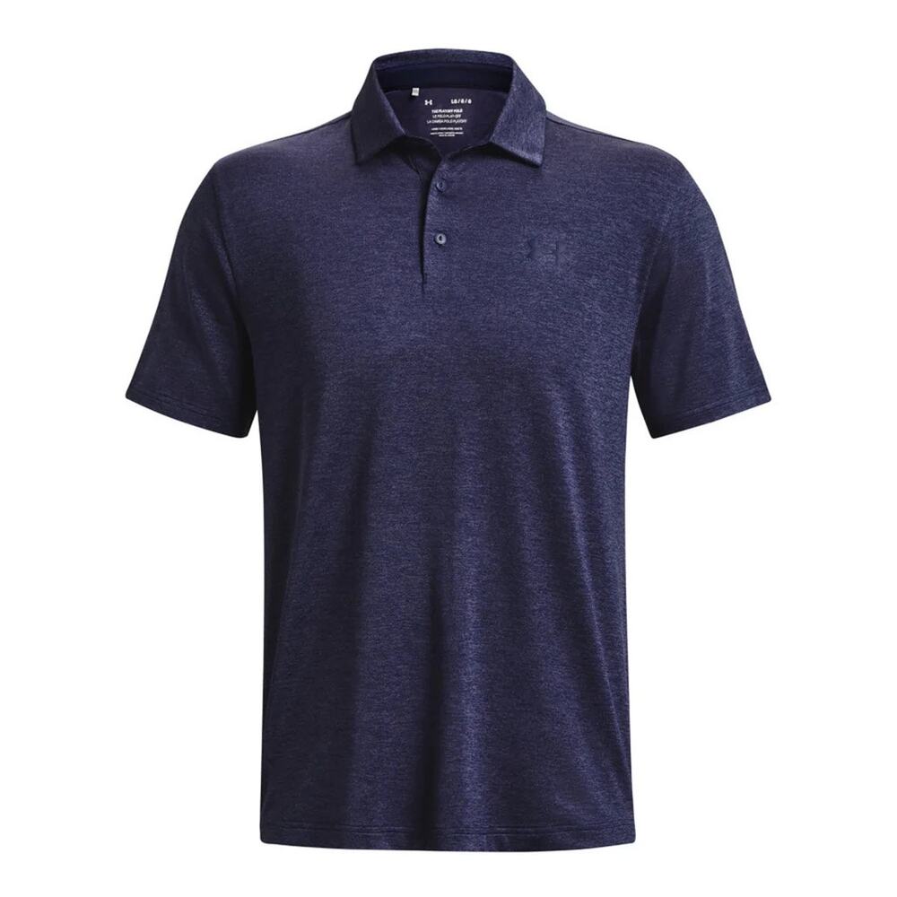 Mens UA Playoff 3.0 Stripe Polo Navy Heather Size Large